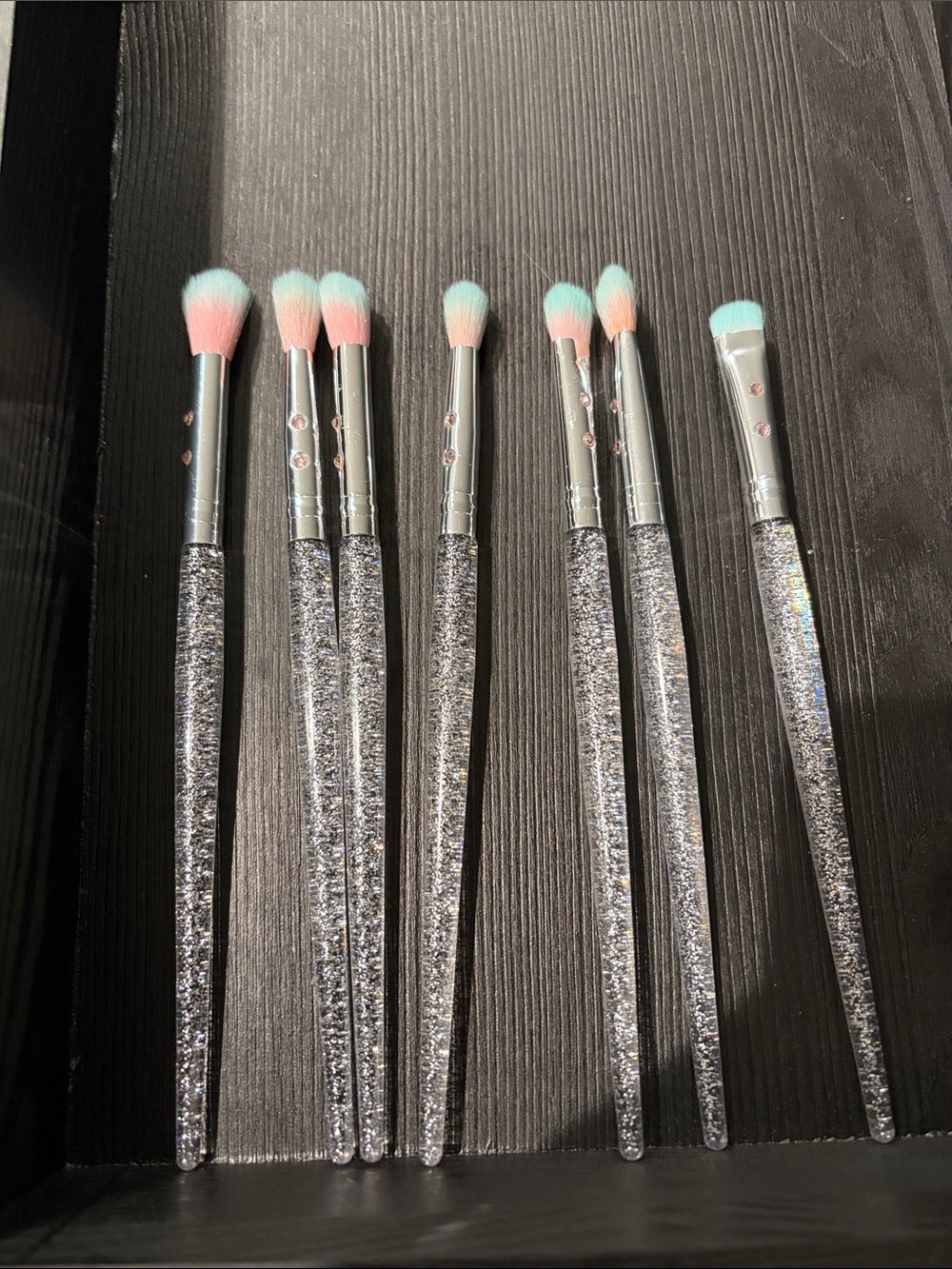 SLMissGlam Glitter Handle Pastel-Tip 7-Piece Makeup Brush Set